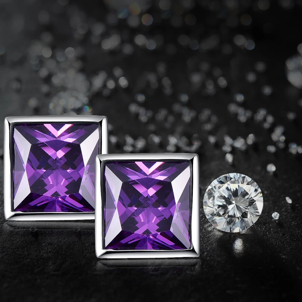 Jrose оригинальные большие серьги гвоздики с драгоценными камнями для женщин 100%