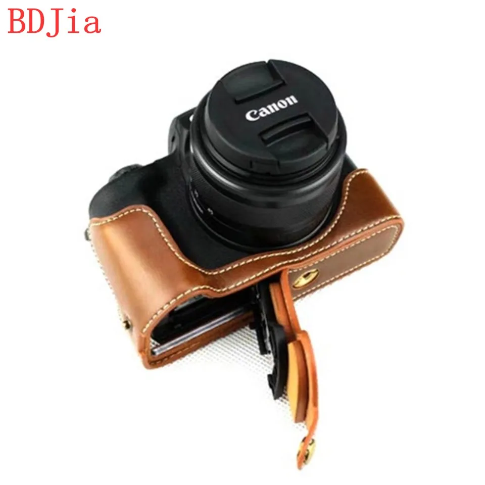 Новинка 2019 сумка для камеры чехол Canon EOS M50 Kiss M из искусственной кожи половинный