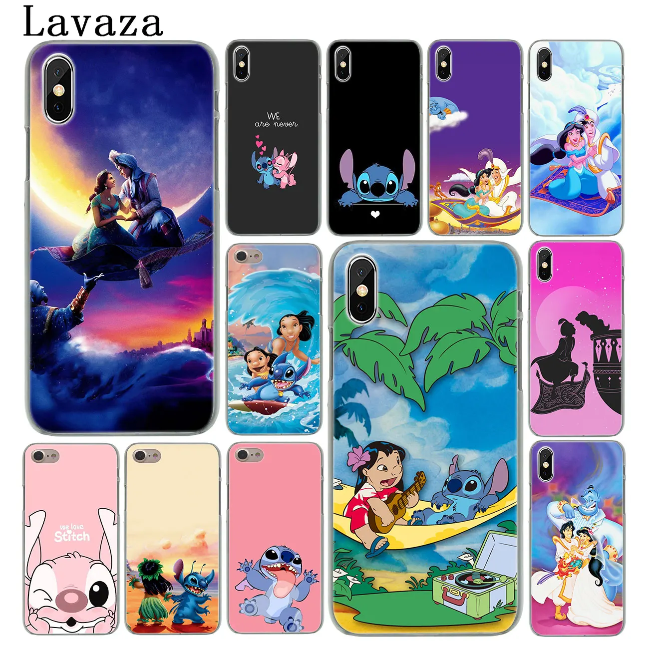 Lavaza милый Лило Ститч Аладдин мультфильм жесткий чехол для телефона iPhone XR X XS 11 Pro Max