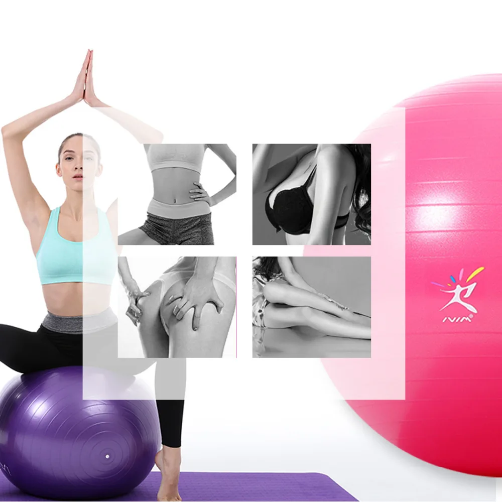 

Yoga Ball 65cm Yoga Pilates Bodybuilding Home Fitness Yoga Core Ball PVC Anti-Burst Utility Balance Ball