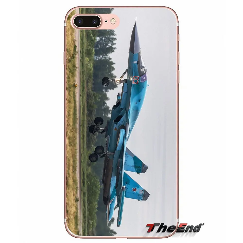 Силиконовый мягкий чехол для Samsung Galaxy S3 S4 S5 MINI S6 S7 edge S8 Plus Note 2 3 4 5 Grand Core Prime Sukhoi 34 Fighter