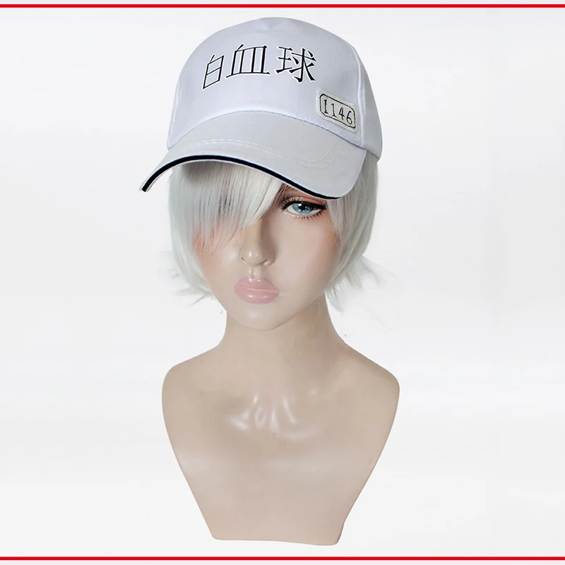 Комиксы аниме на работе! Парики для косплея красные кровяные клетки белые парики