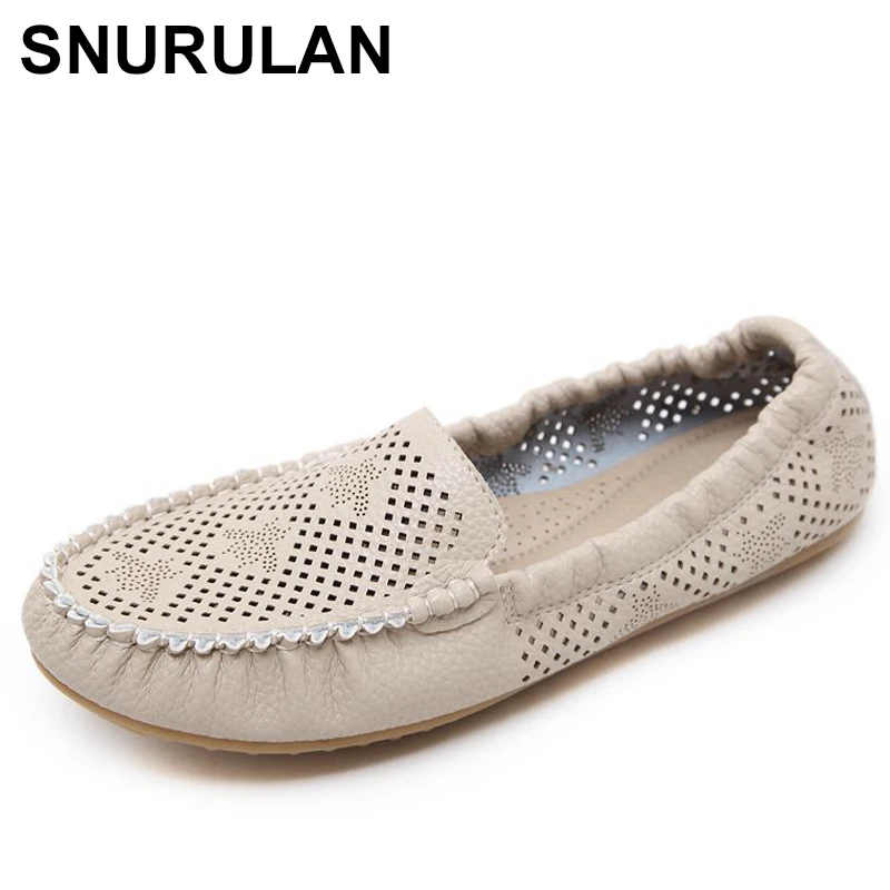SNURULANSummer/Новая модная женская обувь на плоской подошве Женская из натуральной
