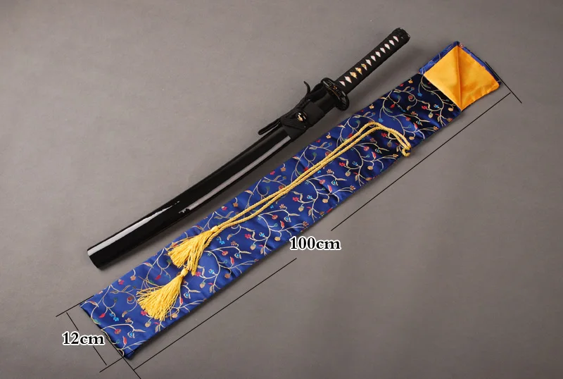 Синий нежный меч с рисунком подходит для самурайского искусства красивый