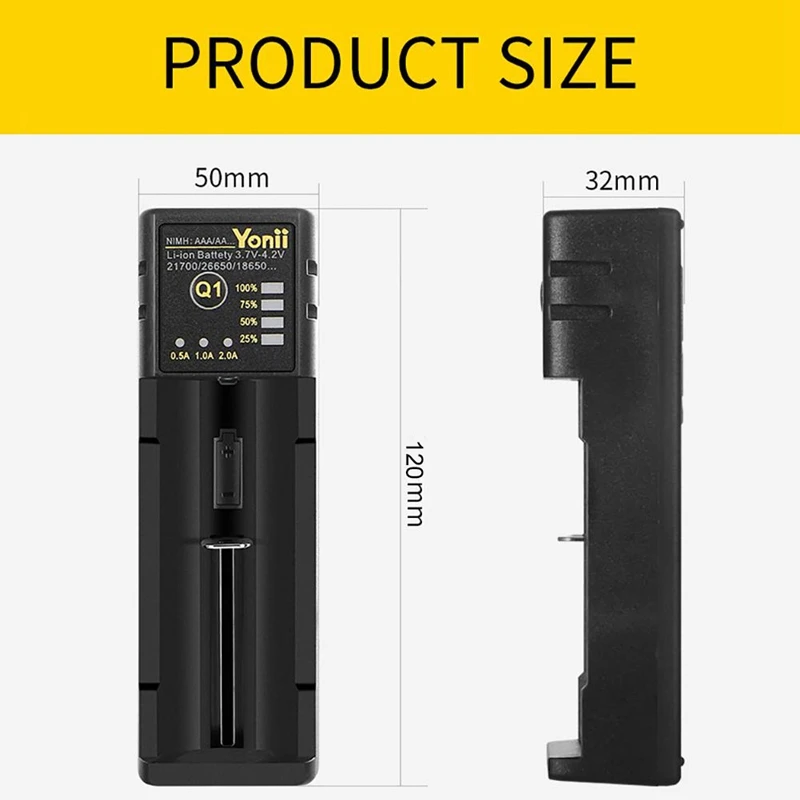 18650 зарядное устройство 26650 Usb умное никель-водородное Aa Aaa 21700 с одним слотом
