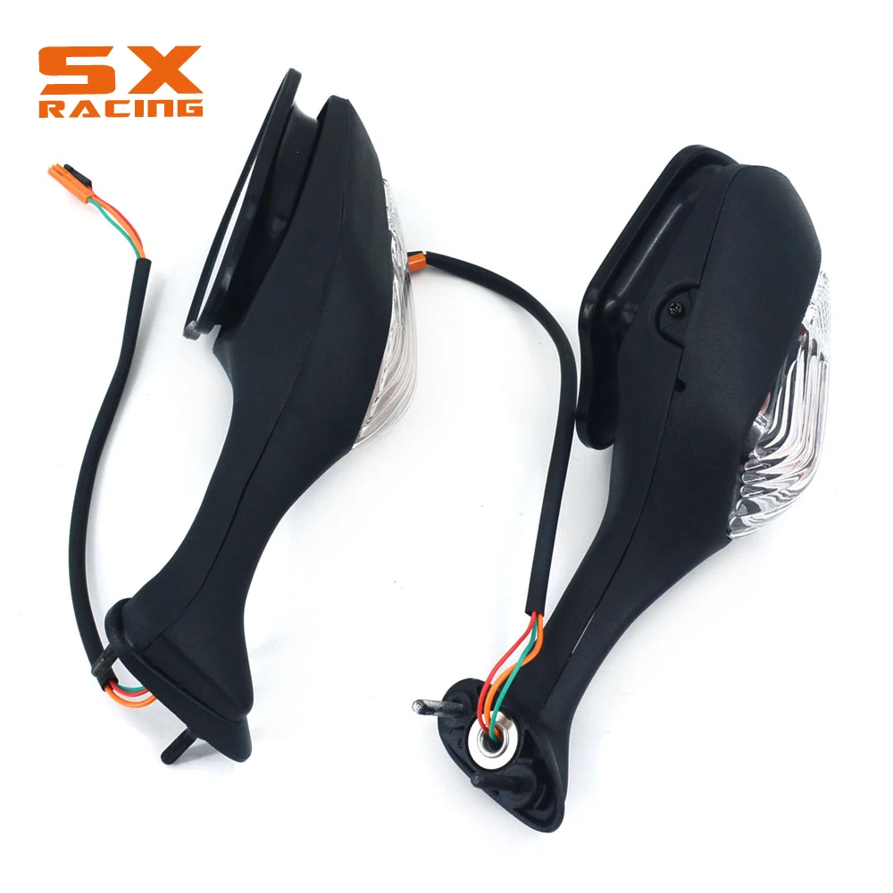 Мотоцикл уличный велосипед боковое зеркало заднего вида с поворотным светом для