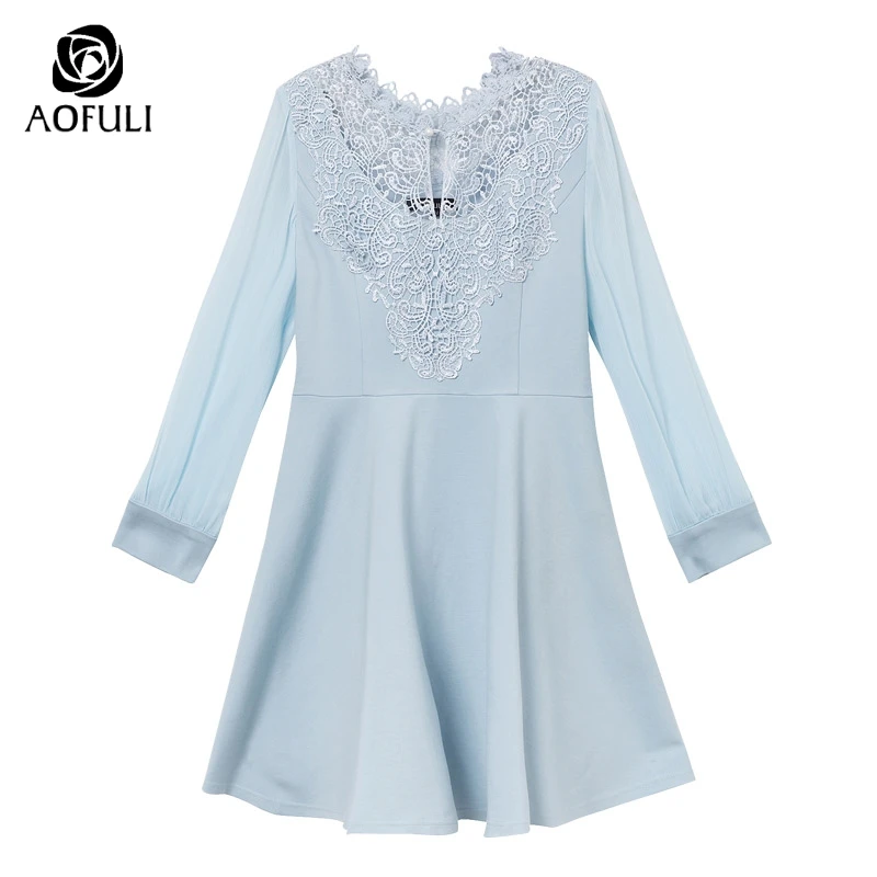 L/XL/5XL Брендовое женское кружевное платье с вышивкой Короткие осенние платья а