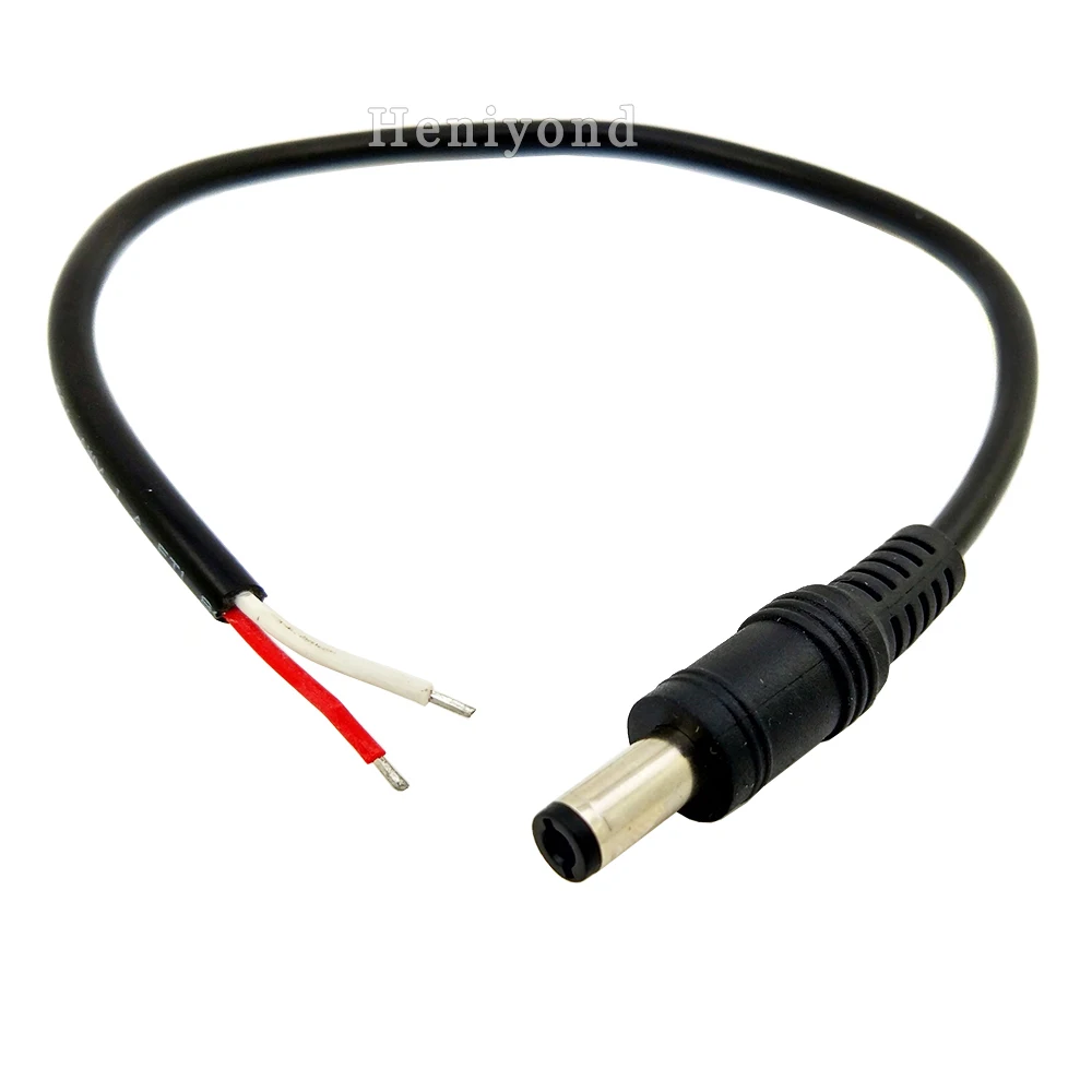 Conector macho para cámara de seguridad CCTV, cable de alimentación Pigtail de 12V CC, 5,5x2,5mm, 10 Uds.