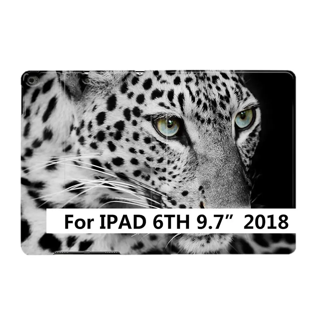 For iPad 9.7 2018 Черная пантера леопард животное из искусственной кожи Стенд Смарт чехол для iPad Air 1 2 3 9," 56 7th 10,2" 10," PRO Mini 4 5 - Цвет: For iPad 9.7 2018
