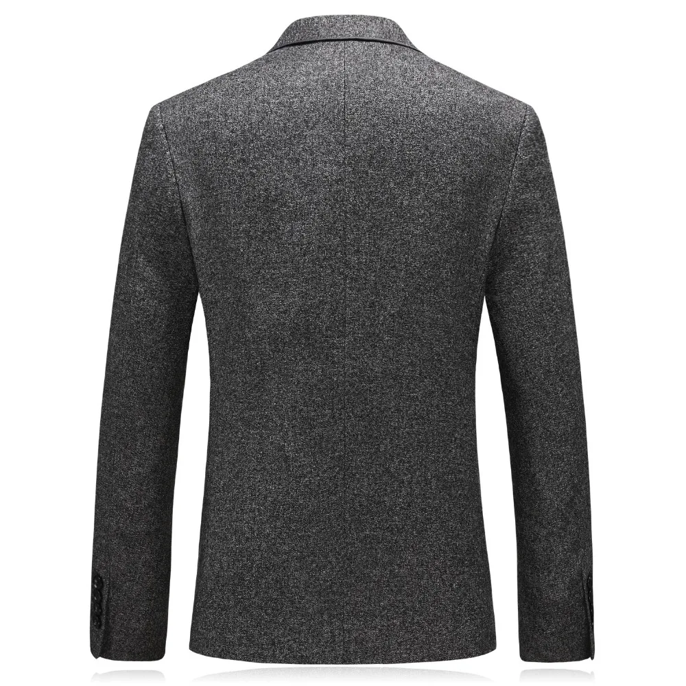 JZ главный джентльмена пиджак Slim Fit сплошной Модные мужские куртки пальто на