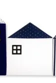 Blue C 1pcs Муслин жизни Детская кровать бампер в скандинавском стиле форма дома дизайн вышивка бампер коврик для кроватки вокруг защиты Детский Комплект постельного белья - Цвет: Blue C 1pcs