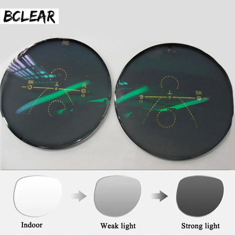 BCLEAR 1,56, Мультифокальные передние, внешние, прогрессивные, хамелеон, серые, коричневые, фотохромные солнцезащитные очки, линзы, стандартные, Мультифокальные