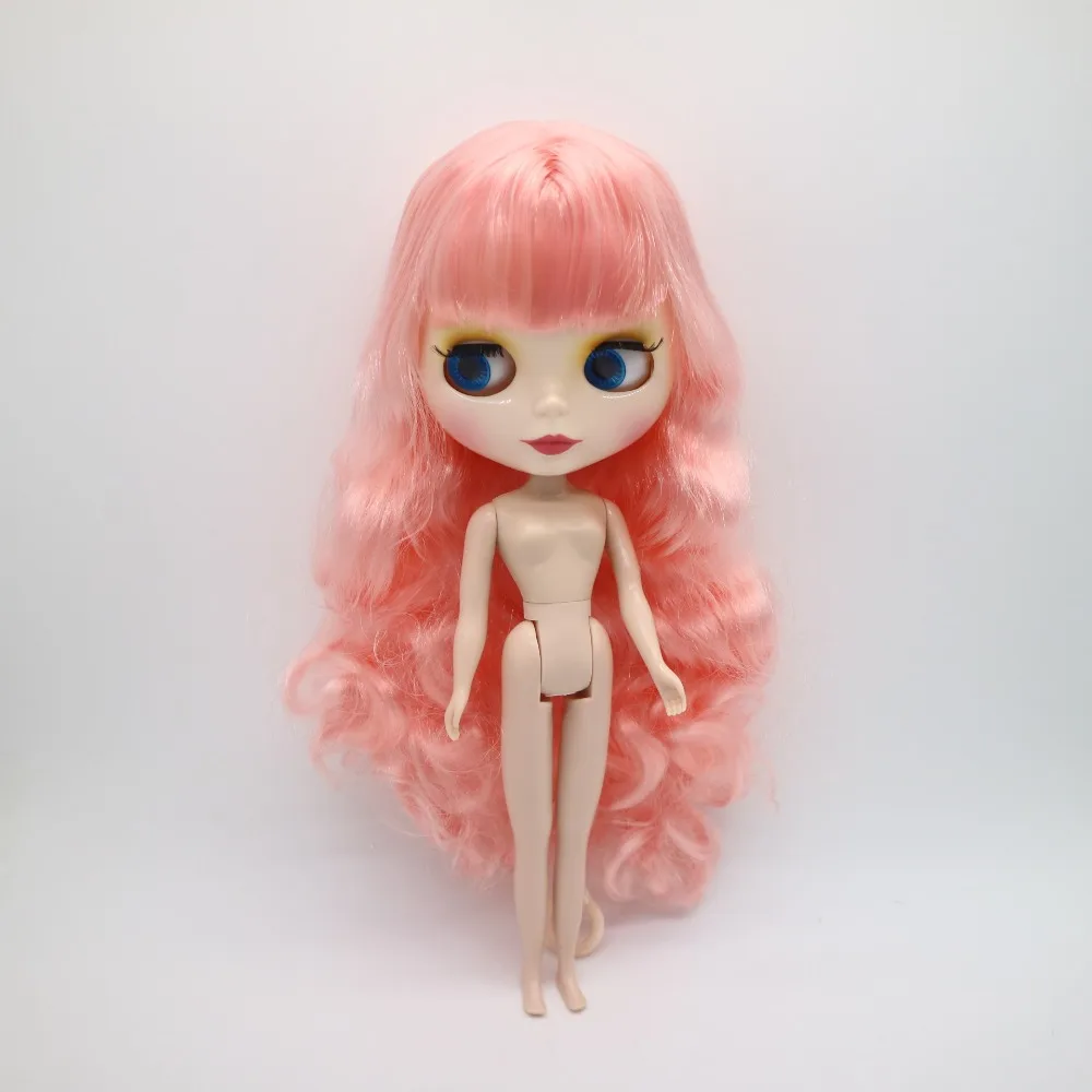 Обнаженная кукла blyth, розовые волосы фабричная кукла, подходит для DIY ksm32147