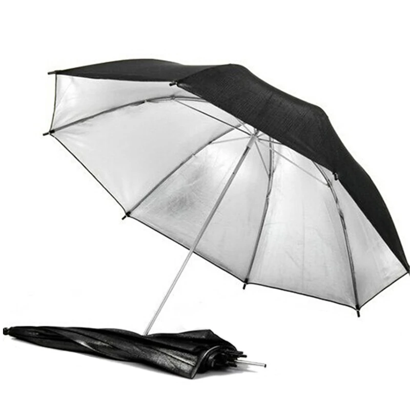 33 inch Silver Godox мягкий зонтик светоотражающий зонтик вспышка двухслойный черный белый/черный серебристый/белый/многофункциональный зонтик для фотографии - Цвет: 33 inch Silver