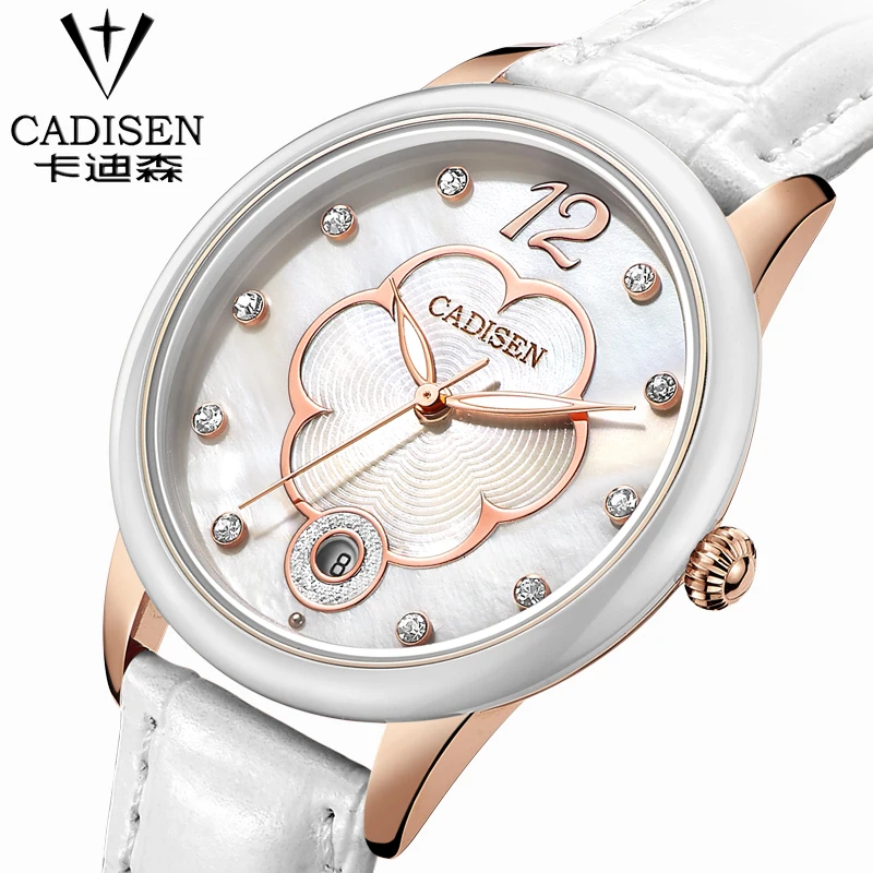 Швейцарские Женские часы люкс смотреть женщин бренд Бриллиант Жемчуг циферблат