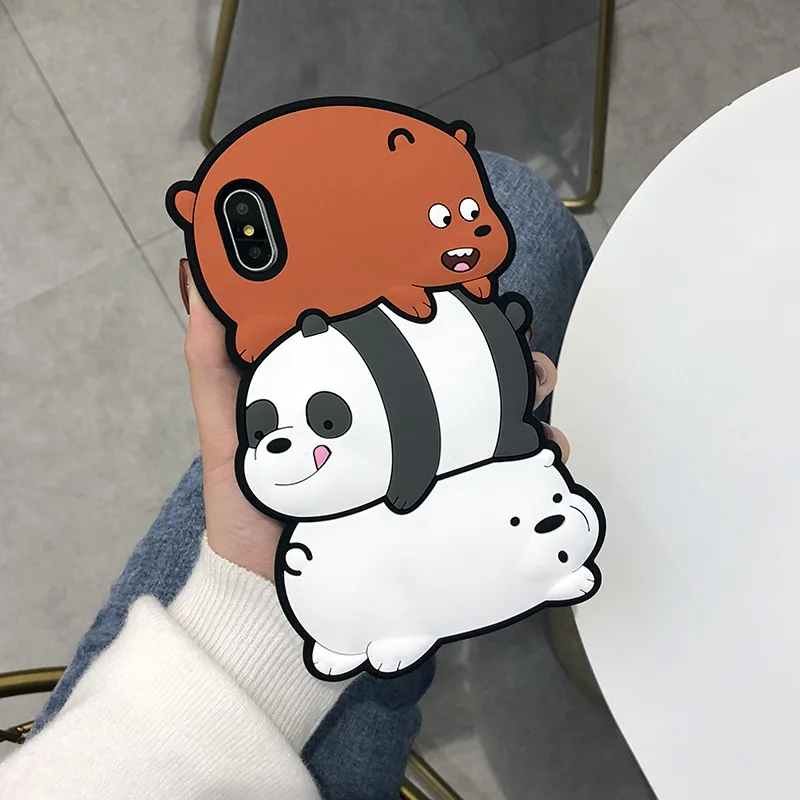 Gimfun мультяшный игровой Жидкий чехол для телефона Iphone 7 6 8 Plus Xr X Xs 11 Pro Max Блестящий Мягкий силиконовый резиновый чехол с медведем