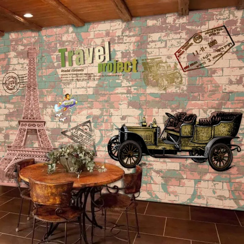 

Dropship Fatman Wall Paper 3d European Retro Tower Restaurant Wall Painting Wall Mural Photo Wallpaper Papier Peint Mural 3d