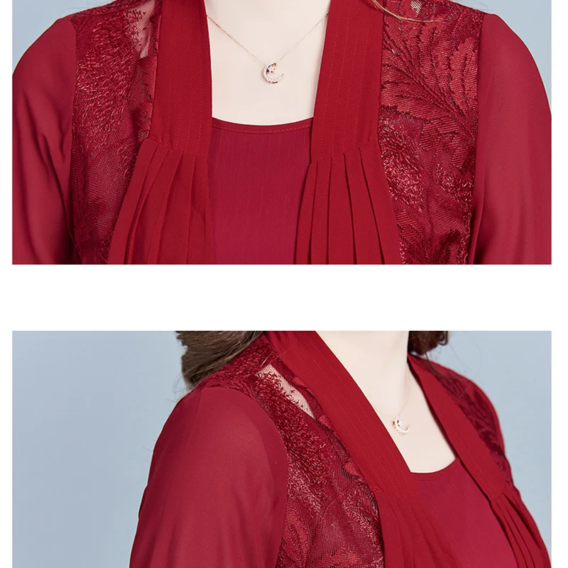 2 шт./компл. женские кружевные платья костюм весна-осень новинка для среднего