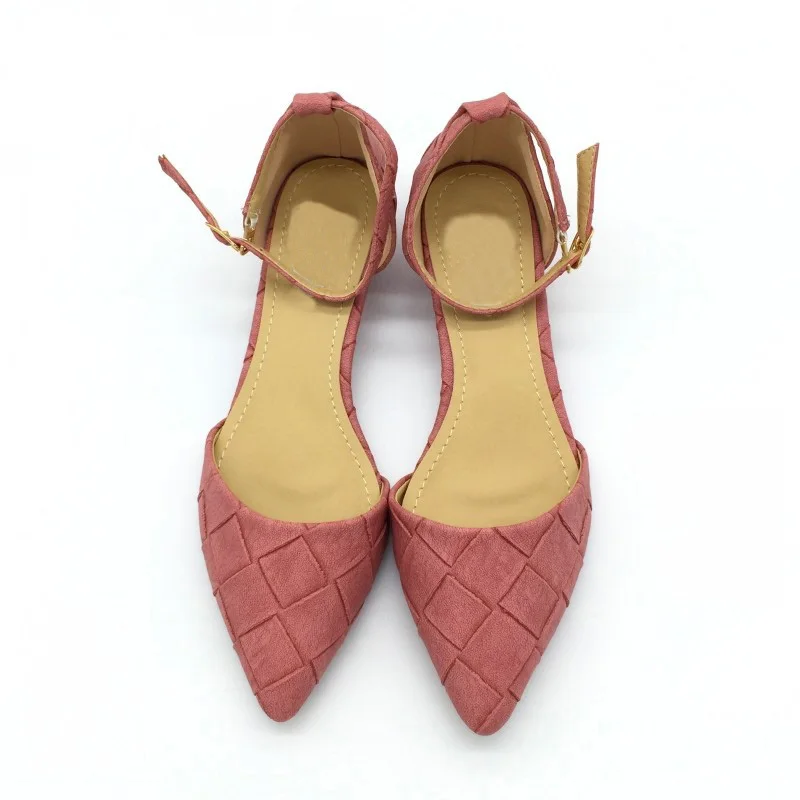 Женские винтажные туфли из ПУ кожи с острым носком на низком каблуке | Обувь