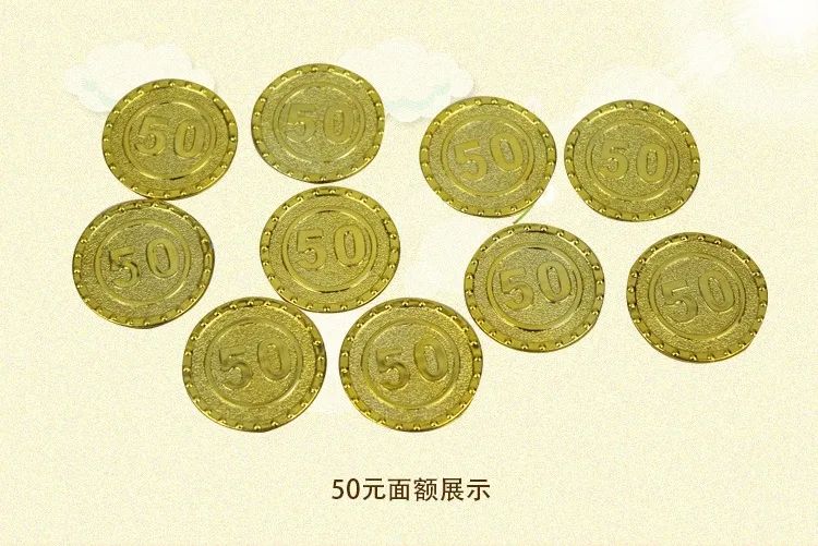 Пластиковые Золотые сокровища в виде монет математическая игрушка Расчётная