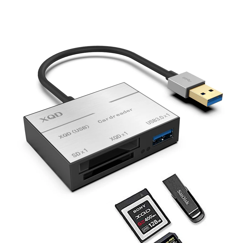 USB 3.0 Silver USB 3,0/Тип C USB C XQD SD кард-ридер 500 МБ/с. высокое Скорость Камера комплект адаптер для sony м/G серии Nikon для Lexar USB карта XQD - Цвет: USB 3.0 Silver