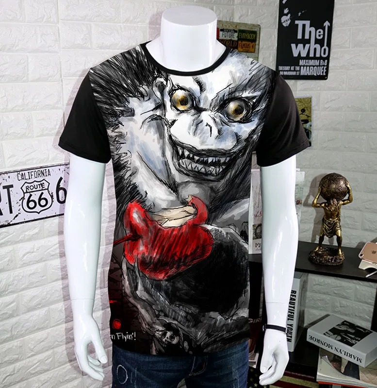 Футболка мужская с коротким рукавом и принтом Death Note|Мужские футболки| |
