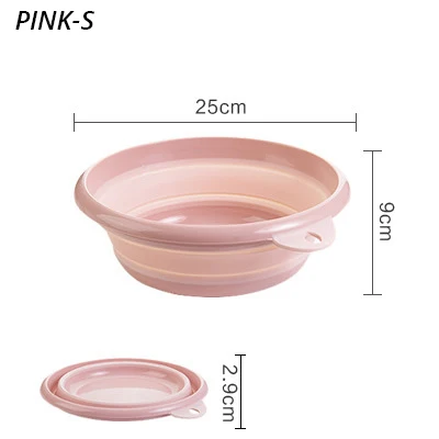 Pink-S AODMUKI многофункциональное ведро Складное для бассейна туристическое уличное складное ведро рыболовные инструменты для кемпинга ведро для мойки автомобилей Открытый Кемпинг - Цвет: Pink-S