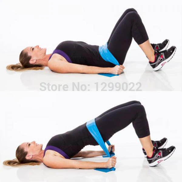 Yellow TPR Stretch resistance Band by Yoga Pilates Resistance Power Training for wholesale | Спорт и развлечения