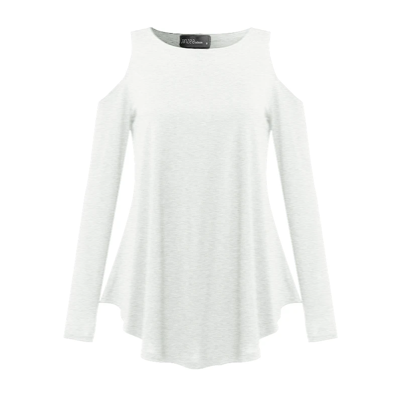 Off White VONDA Женская одежда для беременных Блузки для беременных беременность с открытыми плечами с длинным рукавом повседневные свободные рубашки Плюс Размер Топы 5XL - Цвет: Off White