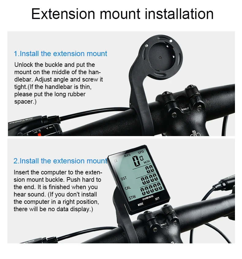 INBIKE, 2,8 дюймов, велосипедный беспроводной компьютер, непромокаемый, многофункциональный, для езды на велосипеде, одометр, велосипедный спидометр, секундомер, подсветка