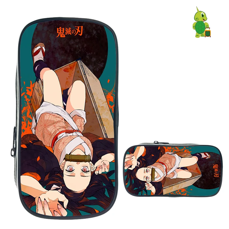 Demon Slayer: Kimetsu No Yaiba пенал для мальчиков и девочек-подростков, косметички, школьные принадлежности, канцелярские принадлежности, сумка для хранения, косметичка - Цвет: 1
