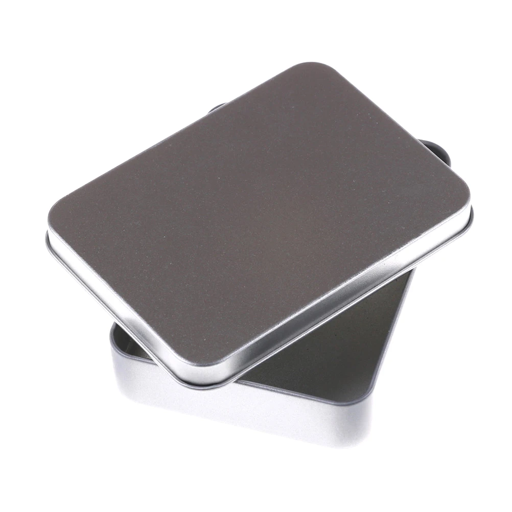 1pcs Small Empty Storage Box Silver Flip Metal Tin Case Organizer For Money Coin Keys Luxurious Tool | Инструменты