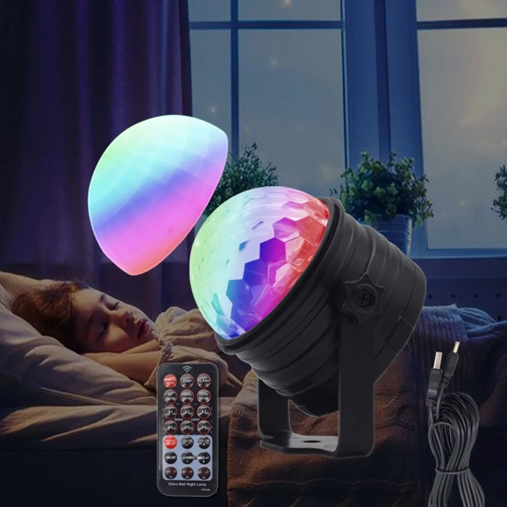 Мини RGB LED хрустальный магический шар сценический эффект освещение лампа для