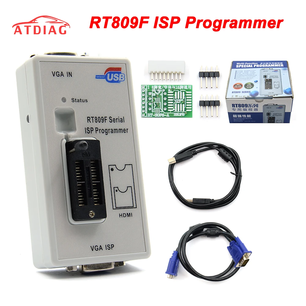 Программатор RT809F ISP программатор/RT809 lcd usb программатор ремонтные инструменты 24 25