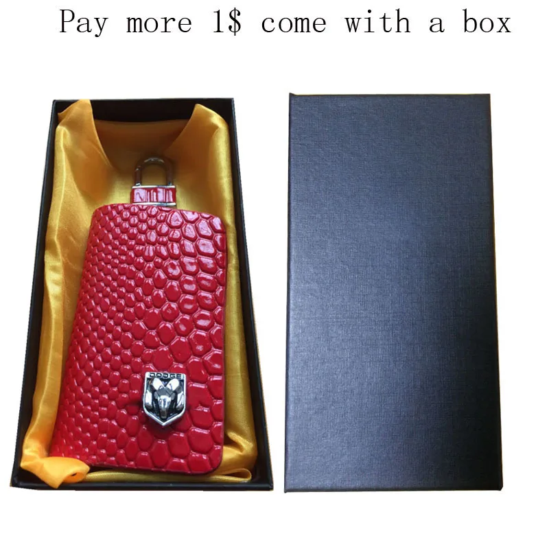 Red with box KUNBABY, змеиная кожа, авто ключ, пульт дистанционного управления, чехол, держатель, Автомобильный ключ, чехол, кошелек, сумка, кольцо, брелок для Dadage - Название цвета: Red with box