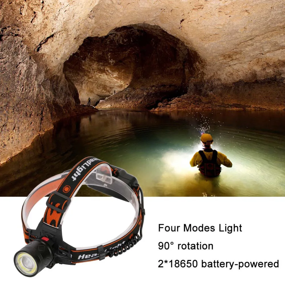 Светодиодный головной фонарь с USB зарядкой налобный зумом модель 4 Головной 1 x