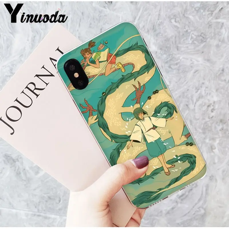 Yinuoda Spirited Away Totoro Hayao Miyazaki DIY чехол для телефона iPhone 8 7 6 6S Plus 5 5S SE XR X XS MAX Coque