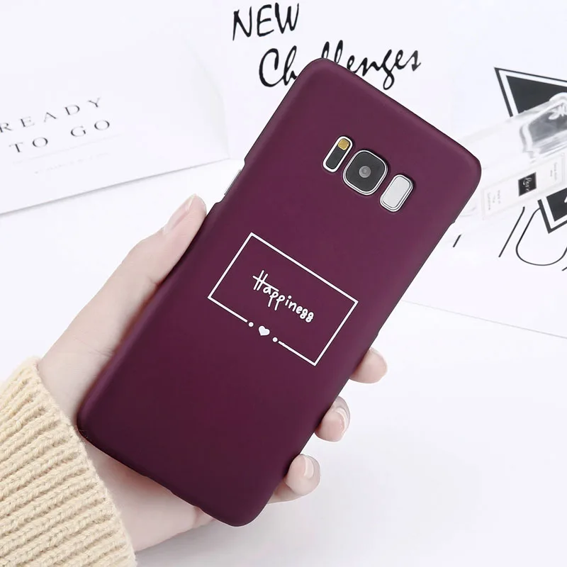 Lovebay жесткие чехлы для пар, чехол для samsung Galaxy S7 Edge S8 S9 Plus Note 8 9 Love Heart стильная модная простая задняя крышка