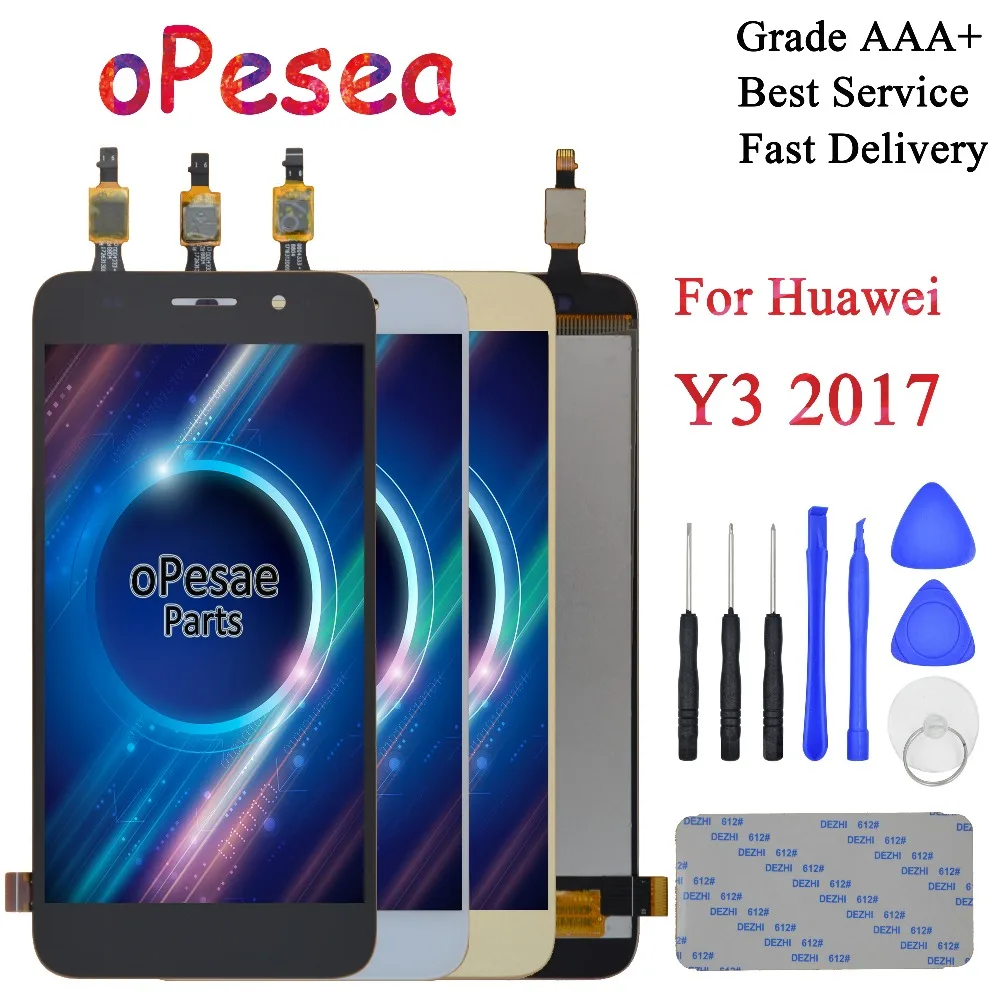 Экран телефона 5 0 ''для Huawei Y3 2017 CRO L02 L03 ЖК дисплей панель сенсорный экран