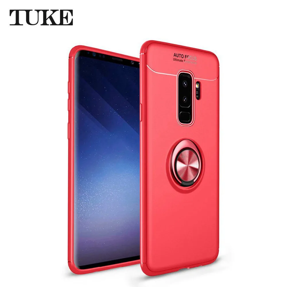Роскошный силиконовый защитный чехол TUKE для Samsung Galaxy S9 Plus с поворотом на 360