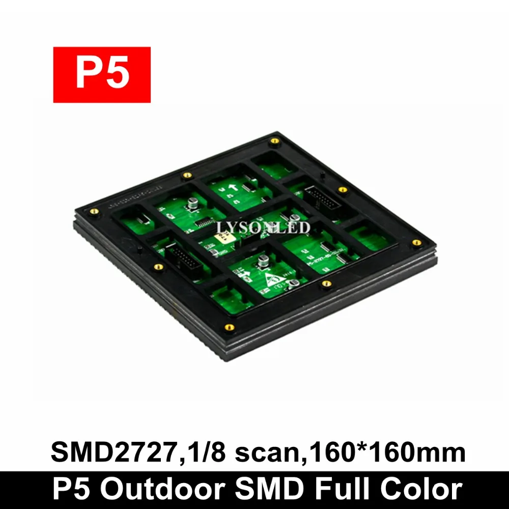 Панель видеодисплея LYSONLED HD P5 наружный модуль SMD2727 160x160 мм 32x32 пикселей RGB Hub75 1/8