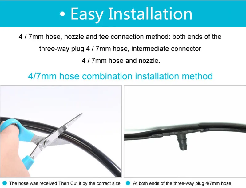 Тройник для водопроводной трубы 1/4 дюйма оросительный соединитель шлангов 4/7 мм 30