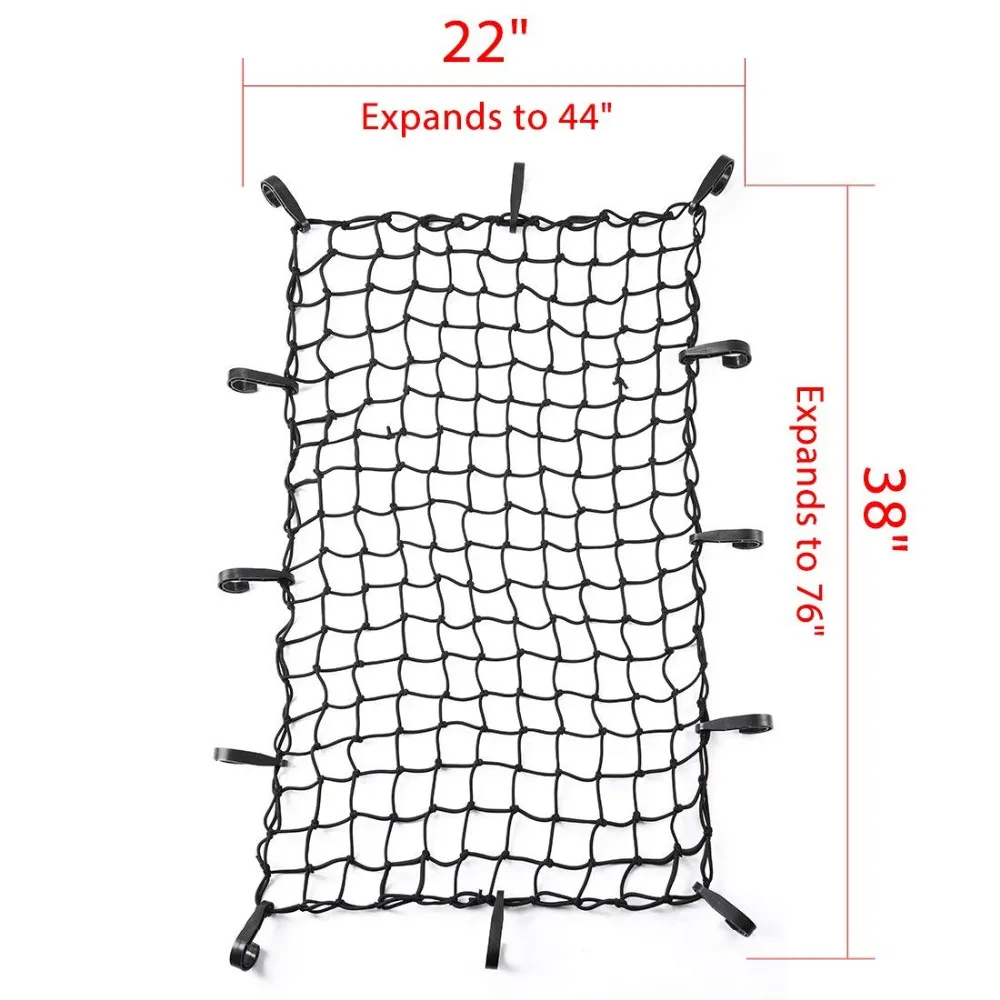 4" x 76" черный латексный банджи грузовая сетка 110x193 см багажная сетка для багажника автомобиля прицепа грузовая сетка для багажника