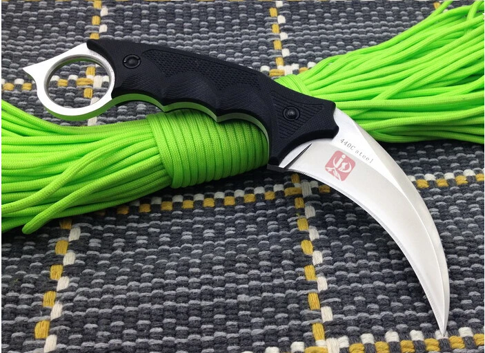Высокое качество Karambit лицо Чрезвычайно тонкий шлифовальный 440c Лезвие G10 ручка нож для охоты и кемпинга выживания тактический нож коготь нож