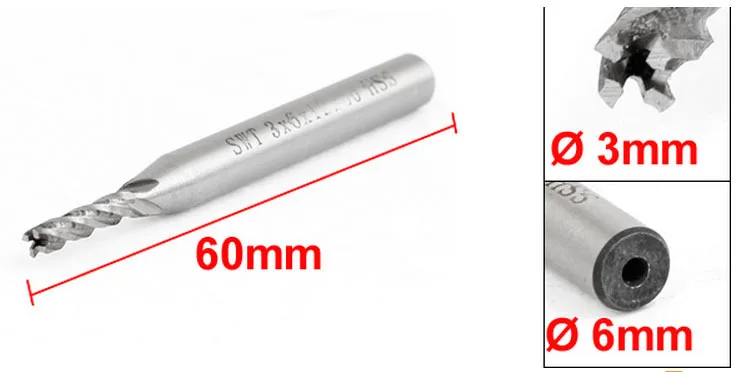 5 шт. концевые фрезы с 4 канавками 3 х6 мм|end mill|4 flute end millflute mill |
