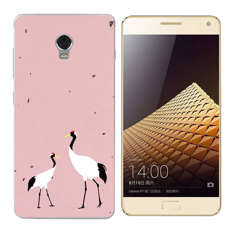 Back Case for Lenovo Vibe P1 Botanic Printing Cover Soft Silicone Fundas P1a42 P1c72 P1c58 Coque 5.5" |