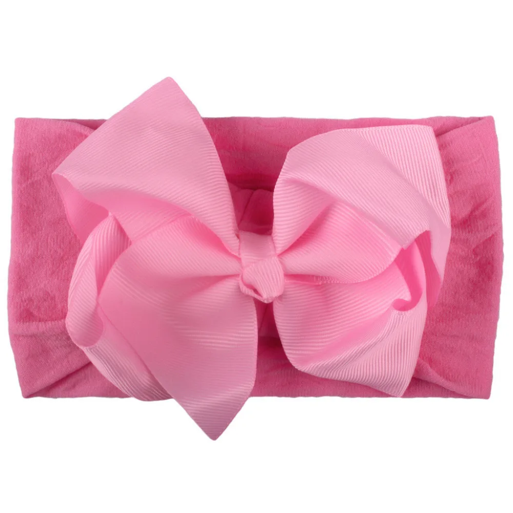 Для маленьких девочек тюрбан для малышей одноцветная повязка лента волос