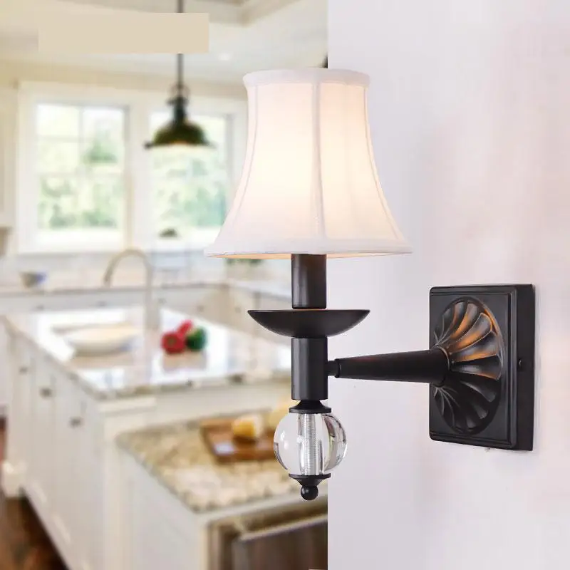 Складские деревенские железные Настенные светильники E14 для спальни сада