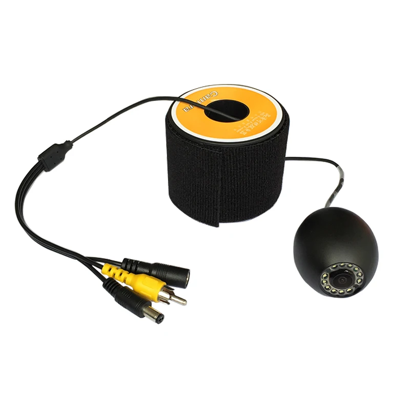 Дешево Подводная рыболокатор SY702, рыбопоисковая камера с функцией DVR 7 дюймов, 1000 ТВЛ, 12 белых светодиосветодиодный, подводная система обнаружения р...