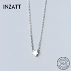 Минималистичное ожерелье с подвеской INZATT, Геометрическая Звезда, гладкая металлическая цепочка для женщин, помолвка, Стерлинговое Серебро 925 пробы, модные ювелирные изделия